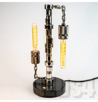 Світильник настільний «Розподільчий вал» з ланцюгами під лампу Е27 Wi-Fi управління, чорний Світильник настільний «Розподільчий вал» з ланцюгами під лампу Е27 Wi-Fi управління, чорний