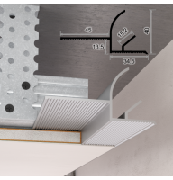 Алюмінієвий профіль тіньового шву 40*35 мм, 2,5 метри, без покриття Алюмінієвий профіль тіньового шву 40*35 мм, 2,5 метри, без покриття