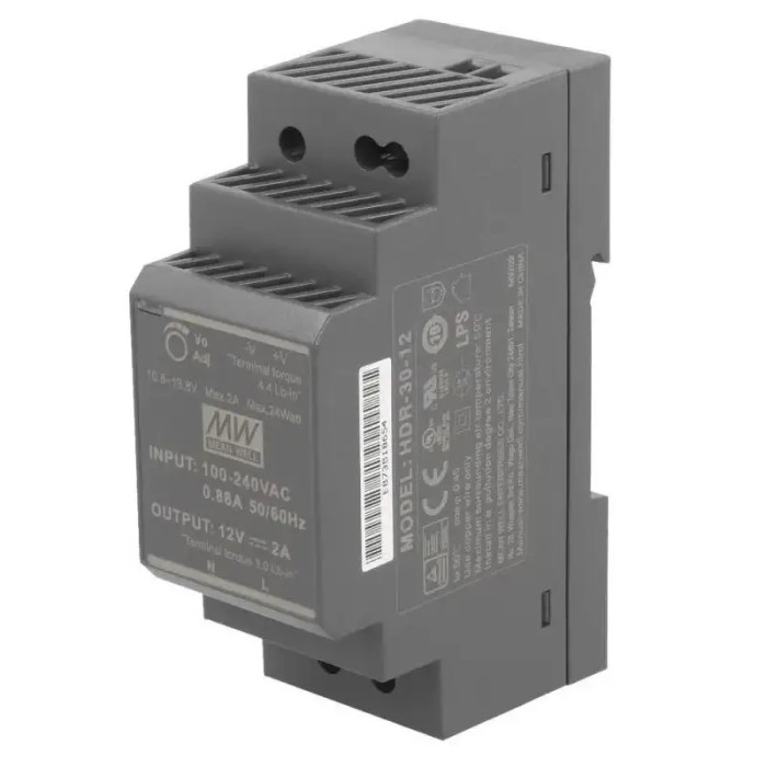 Power supply unit Mean Well for led tape 30 W 12 Volt IP20, on a DIN rail Power supply unit Mean Well for led tape 30 W 12 Volt IP20, on a DIN rail