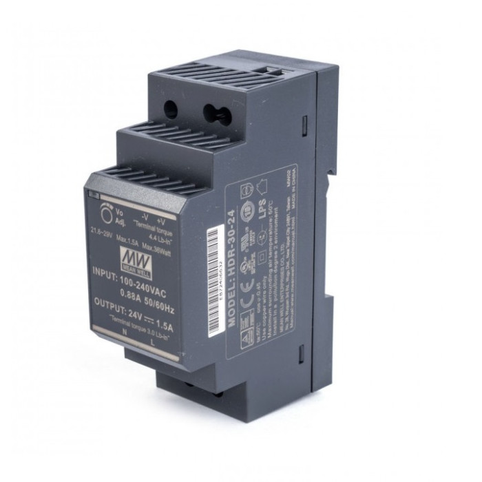 Power supply unit Mean Well for led tape 30 W 24 Volt IP20, on a DIN rail Power supply unit Mean Well for led tape 30 W 24 Volt IP20, on a DIN rail