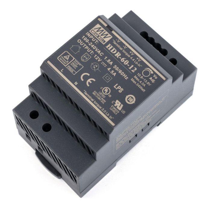 Power supply unit Mean Well for led tape 60 W 12 Volt IP20, on a DIN rail Power supply unit Mean Well for led tape 60 W 12 Volt IP20, on a DIN rail