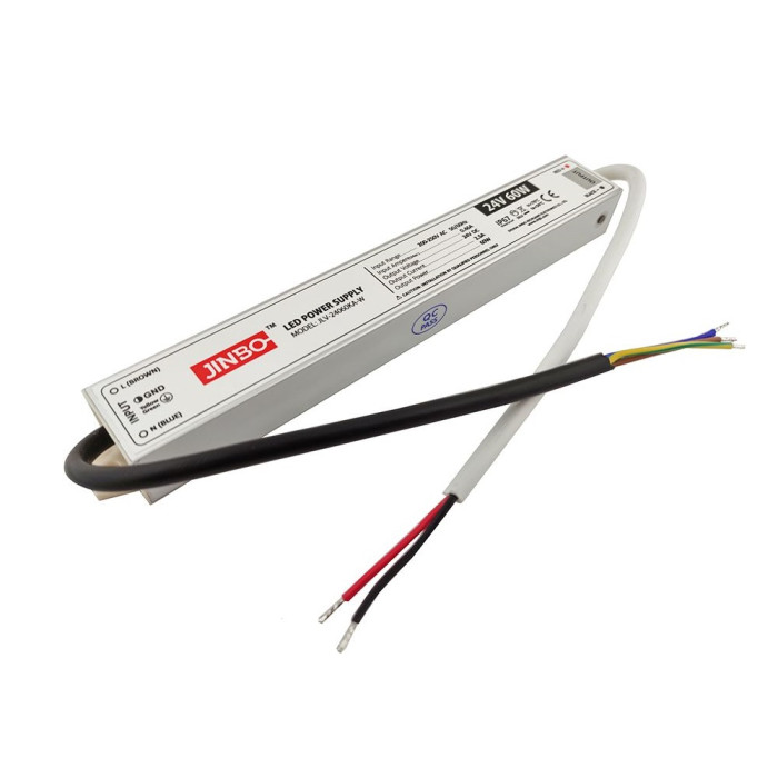 Power supply unit Jinbo for led strip 60 W 24 Volt IP67, sealed Power supply unit Jinbo for led strip 60 W 24 Volt IP67, sealed